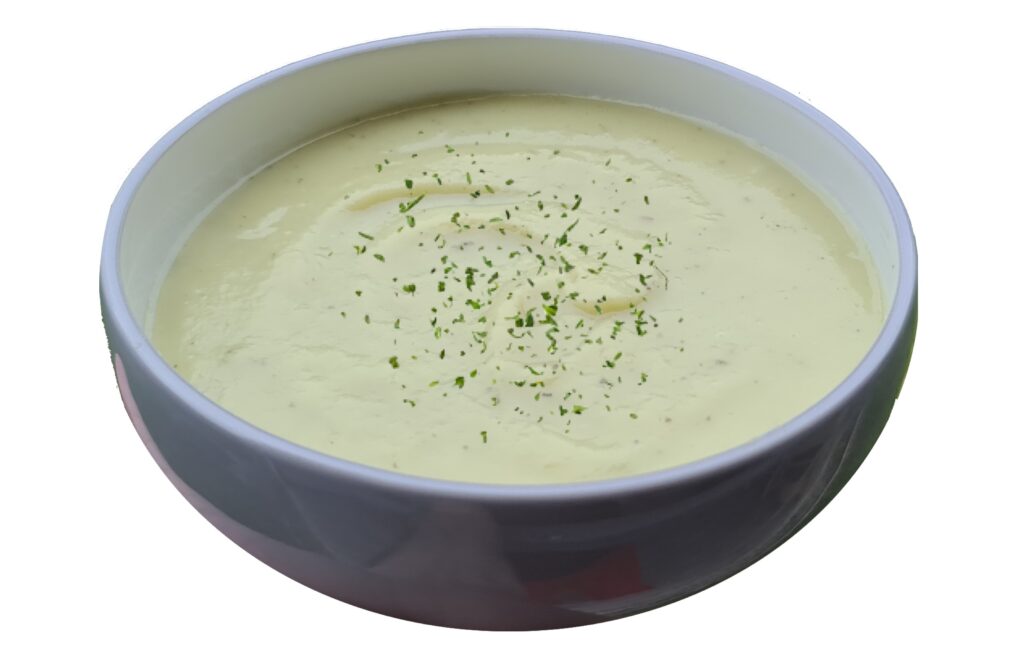 vegan leek and potato soup